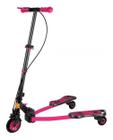 Patinete Scooter Ski Trinete Frog Rosa Articulado Até 60kg