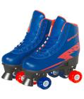 Patins 4 Rodas Azul Com Luzes na Roda 35 ao 38 Ajustável - FENIX