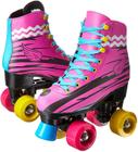 Patins Adulto Feminino Roller 4 Rodas 32 ao 41 Luna Rosa