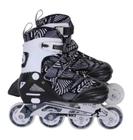 Patins Black Edition Ajustável Zebra P 33-34 - Bel Sports