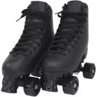 Patins Clássico Tradicional Quad 4 Rodas Roller de Rua Infantil Preto Tamanho 31 Importway BW-020-PT