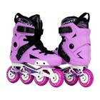 Patins Freestyle Traxart Revolt Lilas com Base Branca - 80mm ABEC-9