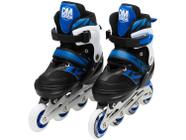 Patins In Line Infantil DM Radical Azul e Preto