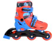 Patins in Line Xtreme Lulie Sport ML002 Vermelho Azul e Preto com Acessórios