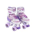 Patins Infantil 4 Rodas ARCO IRIS Com Luz De Led Top Patins Criança Menina Menino - chicvida