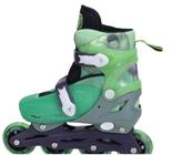 Patins Infantil 4 rodas In Line Ajustável Kit de Proteção Tamanho 32 35 Marvel Incrível Hulk Brink