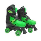 Patins Infantil 4 Rodas Quad Roller Skate Verde 37 A 40 Dm