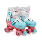 Patins Infantil Ajustável Azul e Branco 30 ao 33 - Fenix