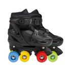 Patins Infantil Ajustavel Preto Colors 30-33 Mor