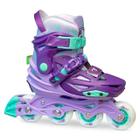 Patins Infantil Ajustável X-LIGHT Roxo Rodas LED