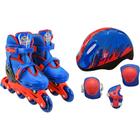 Patins Infantil Menino Menina Kit Segurança Completo 4 Rodas