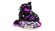 Patins Inline Feminino Semi-Pro Base em Alumínio Tamanho ajustável 37 ao 40 - Roxo