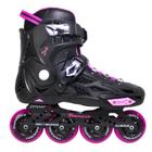 Patins Inline Freestyle Traxart Dynamix Rosa Urban Feminino Masculino Iniciante