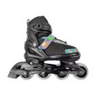 Patins Inline Preto Laser Ajustável 34/37 