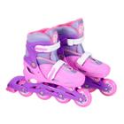 Patins inline rosa ajustável 34 ao 37 - DM TOYS