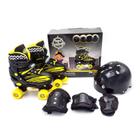 Patins Kit Turma Da Aventura Ajustável Unitoys Preto 30-33