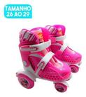 Patins quad infantil turma da aventura 26-29 rosa c/kit prot. 1370 - UNITOYS- UNI-ART