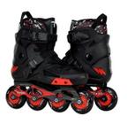 Patins Revolt Preto c/ rodas pretas Inline Freestyle Traxart (PAR)