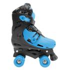 Patins Roller Ajustável - Azul e Preto - 33 ao 40 C/Freio