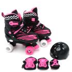 Patins Roller Com Kit De Protecao Infantil Numero 30 Ao 33 - Unitoys