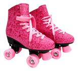 Patins roller estilo new rosa - dm toys
