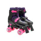 Patins Roller Infantil 4 Rodas Led Regulavel 34 Ao 37