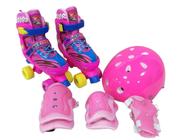 Patins Roller Kit Turma da Aventura Rosa 34 ao 38 Unitoys