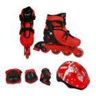 Patins Roller Semi Profissional T36-39 C/ Kit Proteção Completo Juvenil Adulto - Resistente - Elite Imports