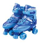 Patins Roller Skate 4 Rodas Ajustável Tam 38 à 41 Azul - Fênix