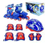 Patins Sonic Inline E Triline Com Kit De Proteção 36-39
