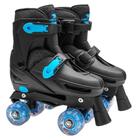 Patins Unitoys Quad Laser 34-37 Ref.1816M Preto/Azul