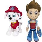 Patrulha Canina Pelúcia Kit 2 Ryder Marshall 20Cm Paw Patrol - Manú Presentes