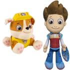 Patrulha Canina Pelúcia Kit 2 Ryder Rubble 20Cm Paw Patrol - Manú Presentes