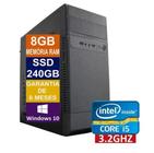 Pc Desktop Computador CPU Intel Core I5 / 8GB Memória RAM / Ssd 240GB