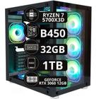 Pc Gamer Aquario R7 5700x3d Nvme 1tb 32gb Ddr4 Rtx 3060 12gb - Option Soluções