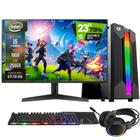 PC Gamer Completo 2Eletro Go, Intel Core i5, 16GB RAM, Geforce GTX 4GB, SSD 256GB, 500W 80 Plus, Monitor 23" Full HD 75Hz, Kit Gamer com Headset - PG2E-RGB1018GO