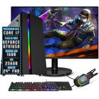 PC Gamer Completo 3green Join Intel Core i7 16GB RAM Placa de vídeo Geforce GTX 1650 4GB SSD 256GB Fonte 500W + Monitor 24" 75Hz 3GJ-075