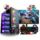 PC Gamer Completo AMD Ryzen 5 4600g Vega 7 16gb ddr4 240gb ssd sata Monitor de 19" - PC Master - PC Master