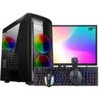 PC Gamer Completo Ark Monitor 19" + Intel Core i7 4770 16GB RX 550 4GB GDDR5 SSD 480GB Windows 10 Pro Combo Gamer