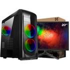 PC Gamer Completo Ark Monitor 20" + Intel Core i7 2600 16GB RX 550 4GB GDDR5 SSD 480GB Linux