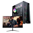 Pc Gamer Completo Black Myth medium Ryzen 5 5500, 32GB 3200Mhz, (RTX 3060 12GB), SSD 1TB M.2, 600W 80 Plus, Monitor 24 165Hz, Neologic - NLI87858