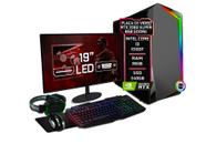 PC Gamer Completo Fácil Intel Core i3 10100F (10ª Geração) 8GB DDR4 RTX 2060 Super 8GB SSD 240GB - Monitor 19" Kit Gamer