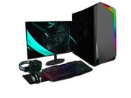 PC Gamer Completo Fácil Intel Core i7 (4ª Geração) 16GB RTX 2060 Super 8GB SSD 480GB Fonte 750w - Monitor 19" Kit Gamer