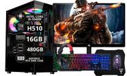 PC Gamer Completo I5-10400F 16 GB 480 GB RTX 3060 12GB + Monitor 20" + Kit Gamer