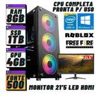 PC Gamer Completo i5, 8GB, SSD 1TB, RX550 4GB, Monitor 21'5 HDMI