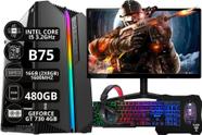 PC Gamer Completo Intel Core I5 16 GB 480 GB GT 730 4GB Monitor 20" e kit gamer - Option Soluções