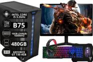 PC Gamer Completo Intel Core I5 16 GB 480 GB GT 730 4GB Monitor 20" e kit gamer - Option Soluções