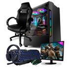 Computador Game A8 Ssd 240+ Monitor + Cadeira Gamer+kit Game