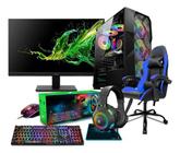 PC Gamer Completo Mancer, AMD Ryzen 5 4600G, 16GB DDR4, SSD 480GB + Monitor  21 + Cadeira Gamer