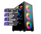 Pc Gamer Computador Cpu Intel I5 Hd SSD 240GB Memoria Ram 16gb 500W - MJB Informática